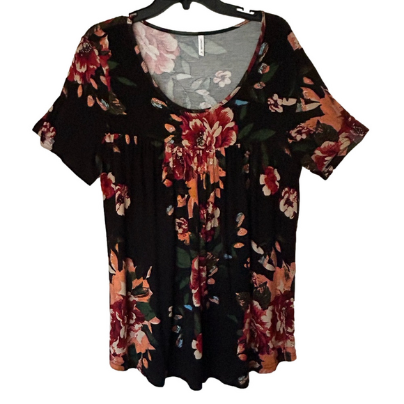 Longyuan Multicolored Floral Blouse Size XL - Picture 1 of 3